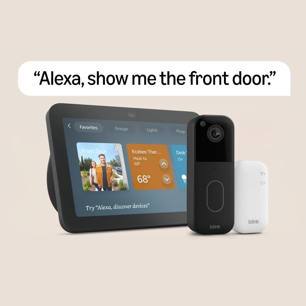 Amazon Echo Show 8 with Blink Video Doorbell (newest model), with Alexa+ Early Access