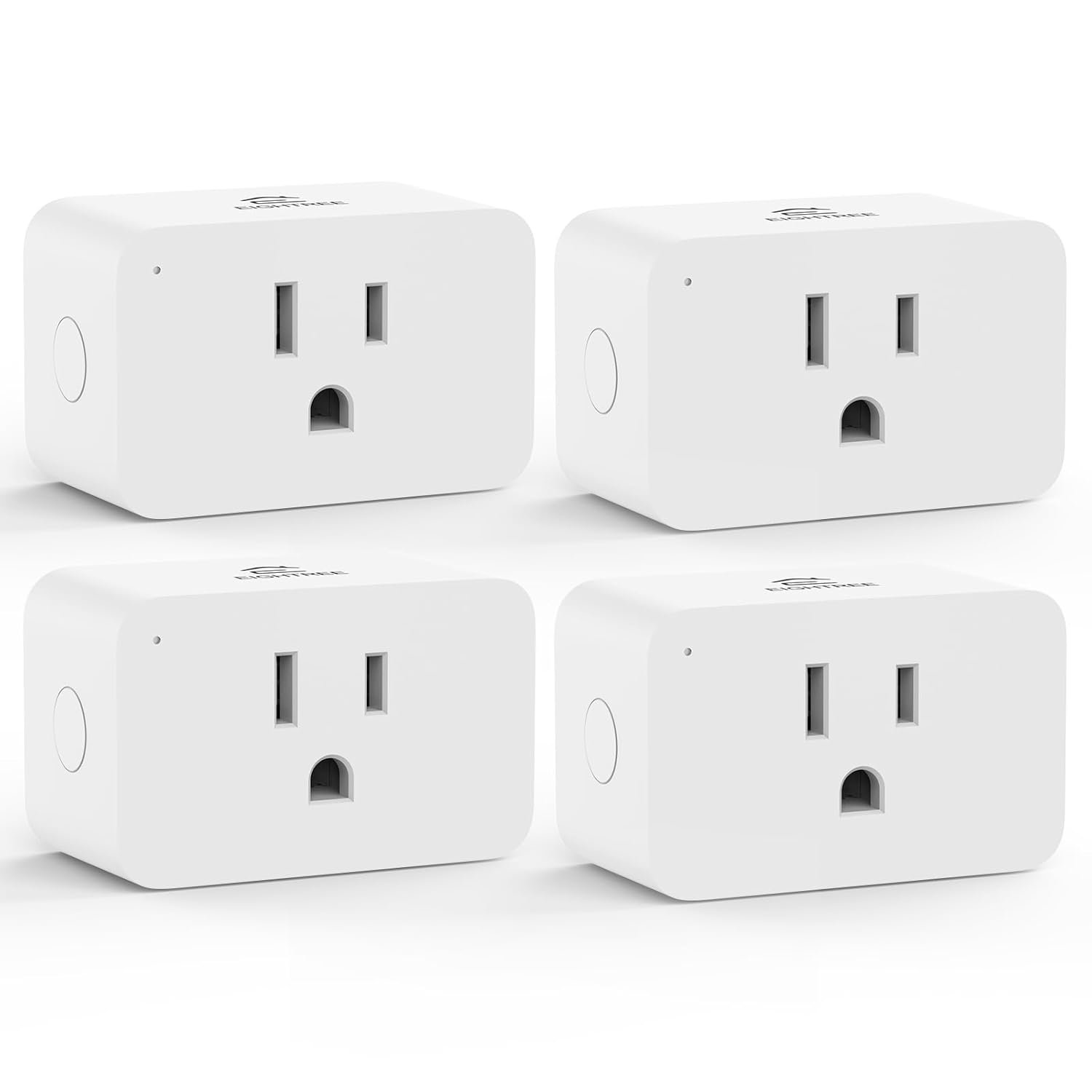 EIGHTREE Zigbee Smart Plug 15A, Energy Monitoring, 𝗭𝗶𝗴𝗯𝗲𝗲 𝗛𝘂𝗯 Required, ETL Certified, Smart Plugs That Compatible with Alexa & Home Assistant & SmartThings, 4 Packs