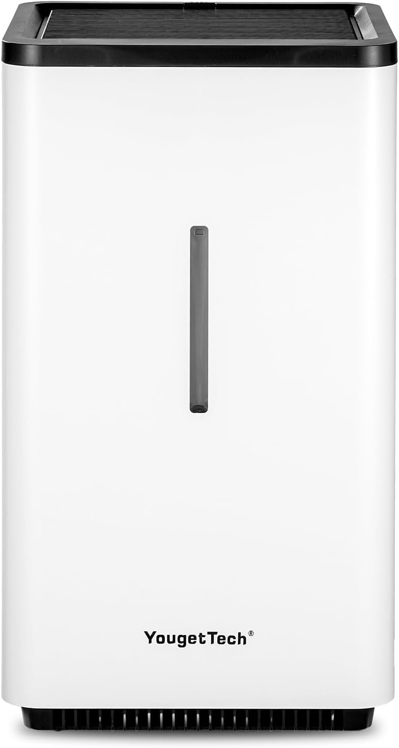 YougetTech Evaporative Humidifiers |6.5L(1.8Gal) Tank for Whole Room no mist Humidifier | 30 W Cool Humidifiers Evaporative | 7 Speed | MAX Output 1500 ml/h | Auto Humid | Top Filling | White