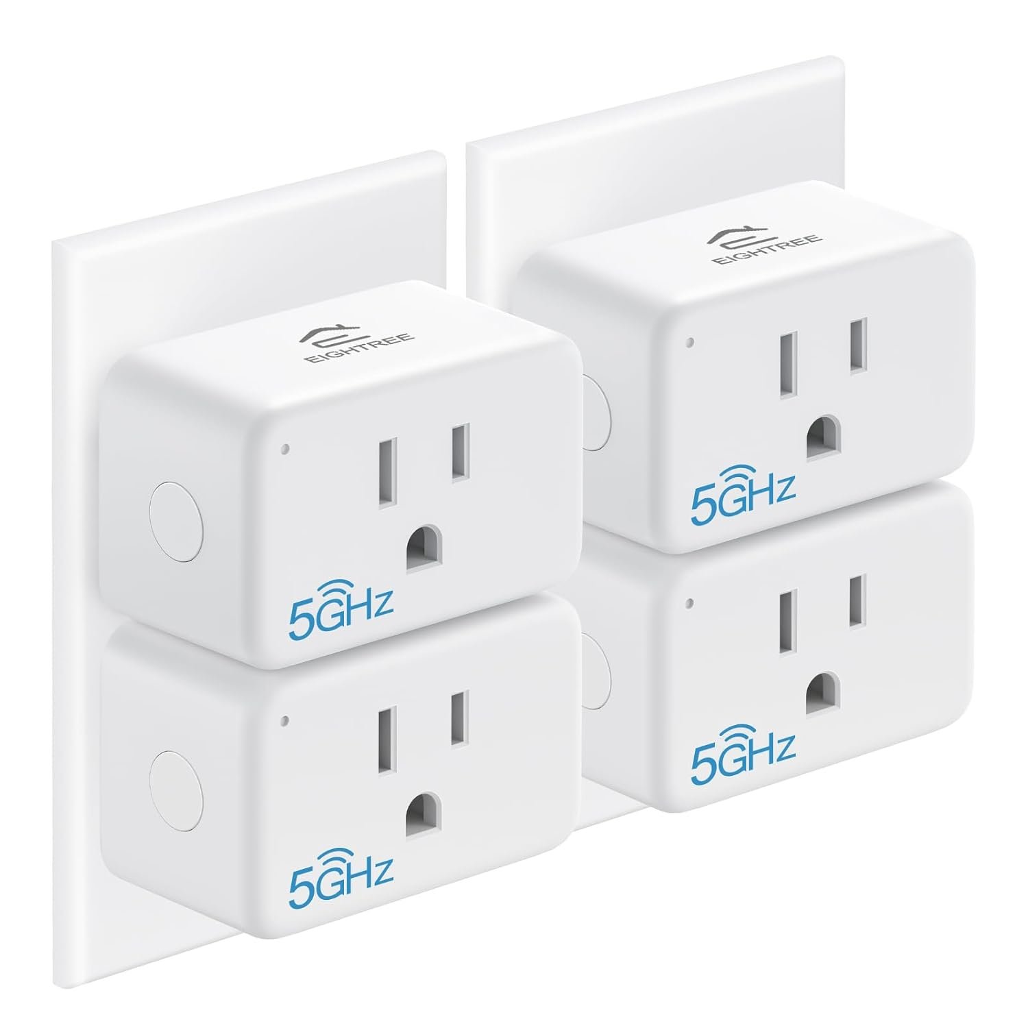 EIGHTREE Mini Smart Plug 5GHz Wi-Fi Compatible 15A, Smart Plugs That Work with Alexa & Google Home & SmartThings, Energy Monitor, Remote Control, Timer & Schedule, Wi-Fi Plugs
