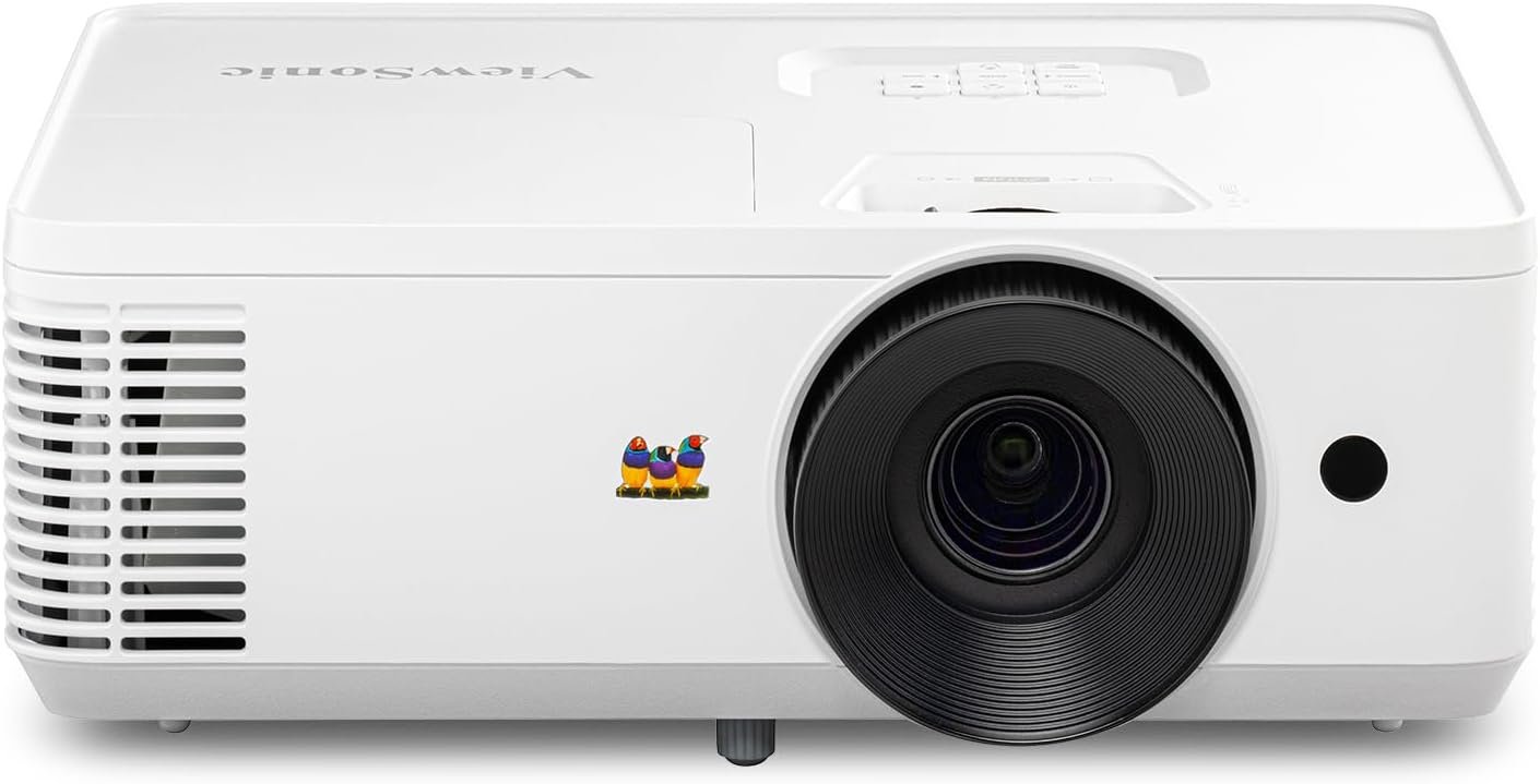 ViewSonic PA503HD 4000 Lumens High Brightness Projector with 1.1x Optical Zoom, USB, and HDMI inputs for Home and Office