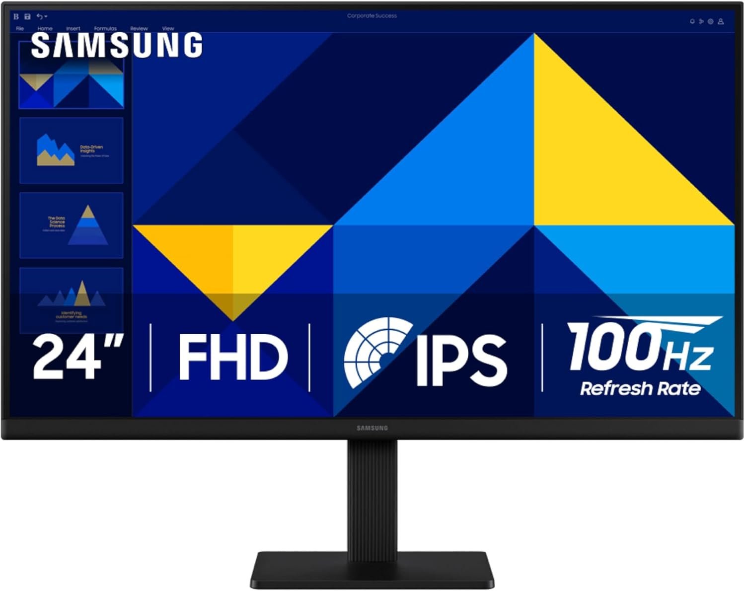 Samsung 24″ (S30GD) Essential Monitor with IPS Panel and Tilt Only Stand, 100Hz Refresh Rate, Ergonomic Design, Advanced Eye Care, Game Mode, LS24D304GANXZA