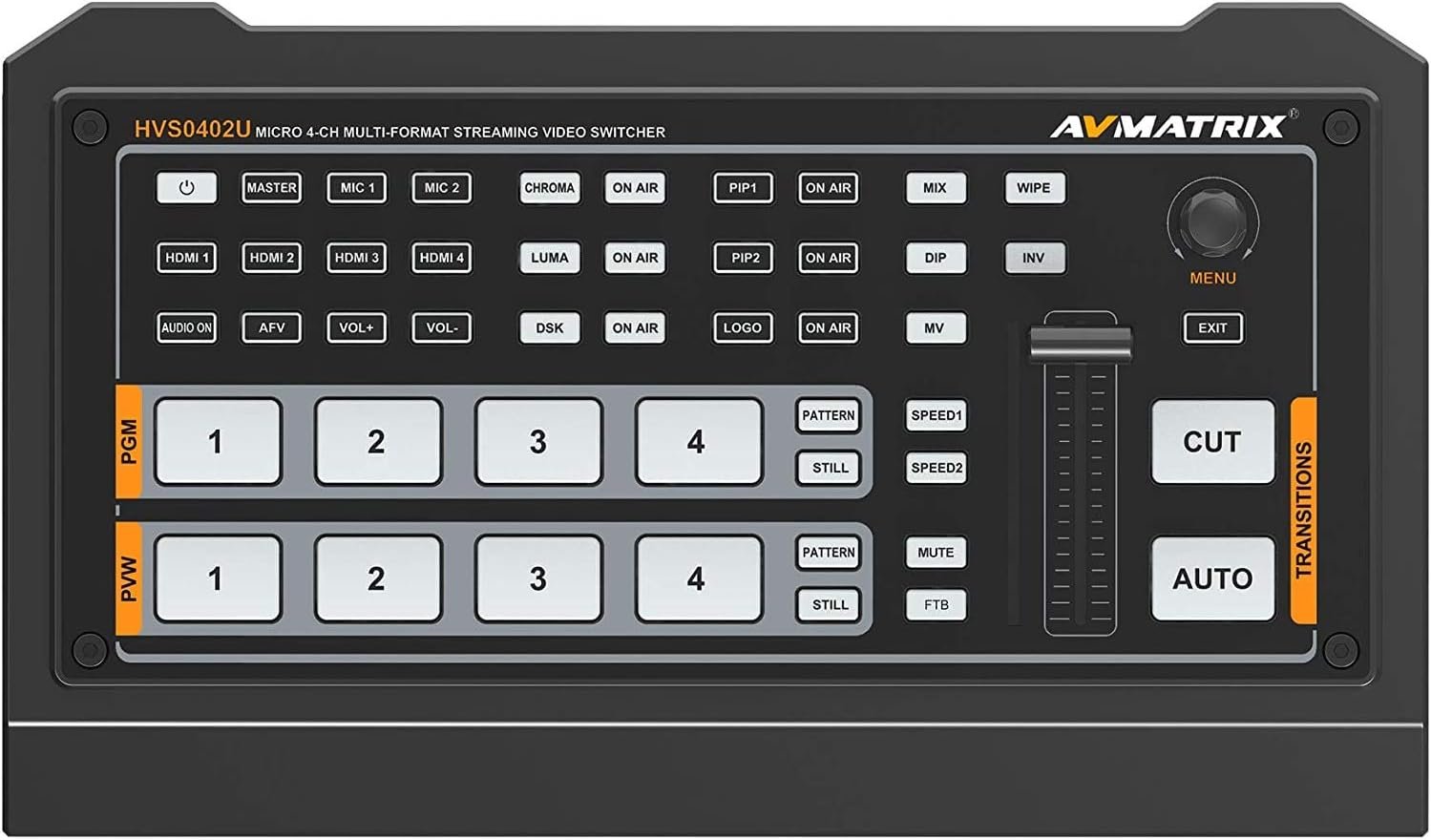 AVMATRIX HVS0402U Micro 4 Channel HDMI Live Streaming Video switcher