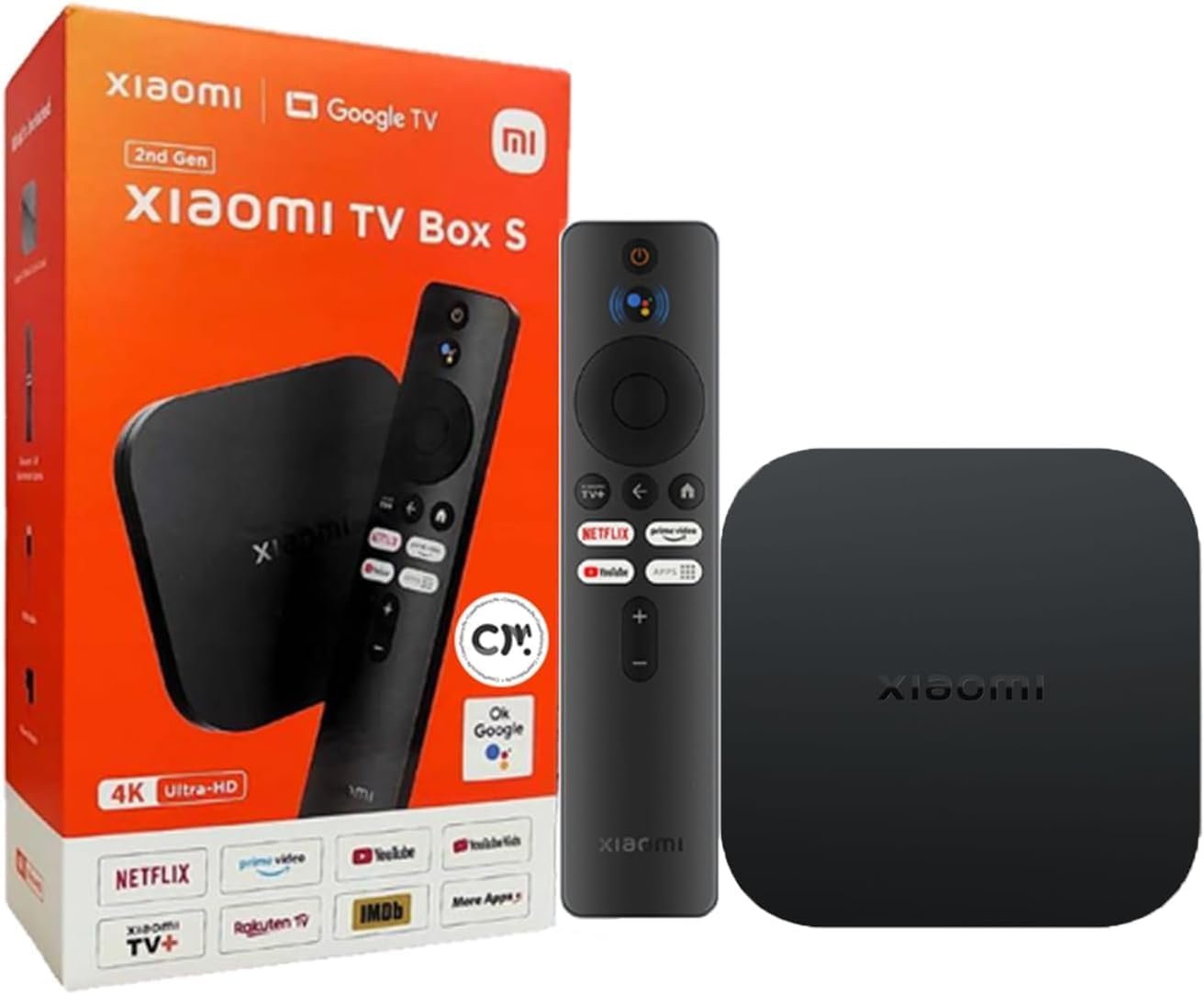 Xiaomi TV Box S 2nd Gen – 4K Ultra HD Streaming Media Player, Google TV Box with 2GB RAM 8GB ROM, 2.4G/5G Dual WiFi, Bluetooth 5.2 & Dolby Audio and DTS-HD, Dolby Vision, HDR10+