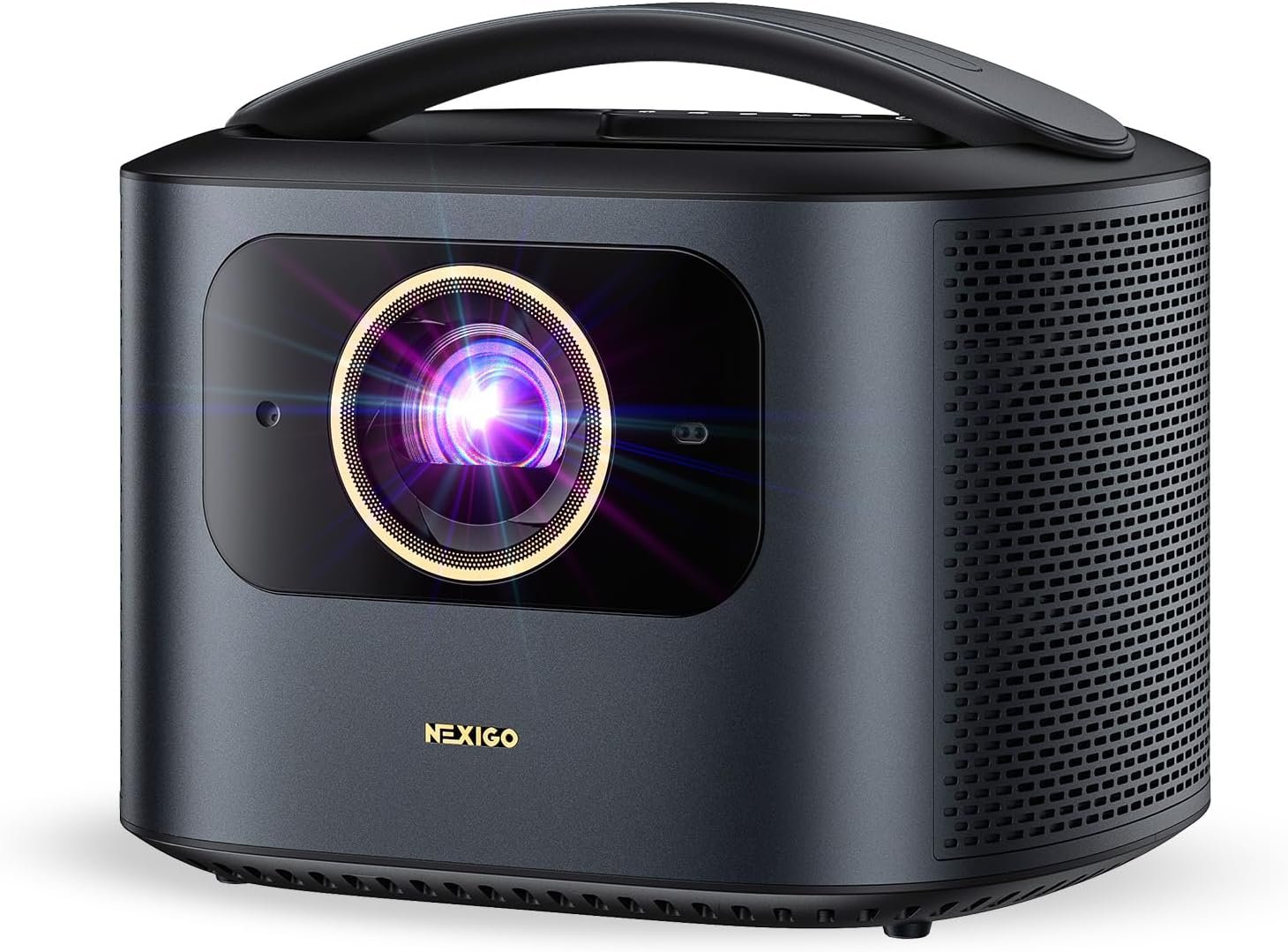 NexiGo TriVision Ultra, 4K Tri-LED-Laser Portable Projector, 2600 Lumens, 100,000:1 Dynamic Contrast, No Laser Speckle, No Eye Strain, Dolby Vision, HDR10+, 3D, Fire TV Storage Slot
