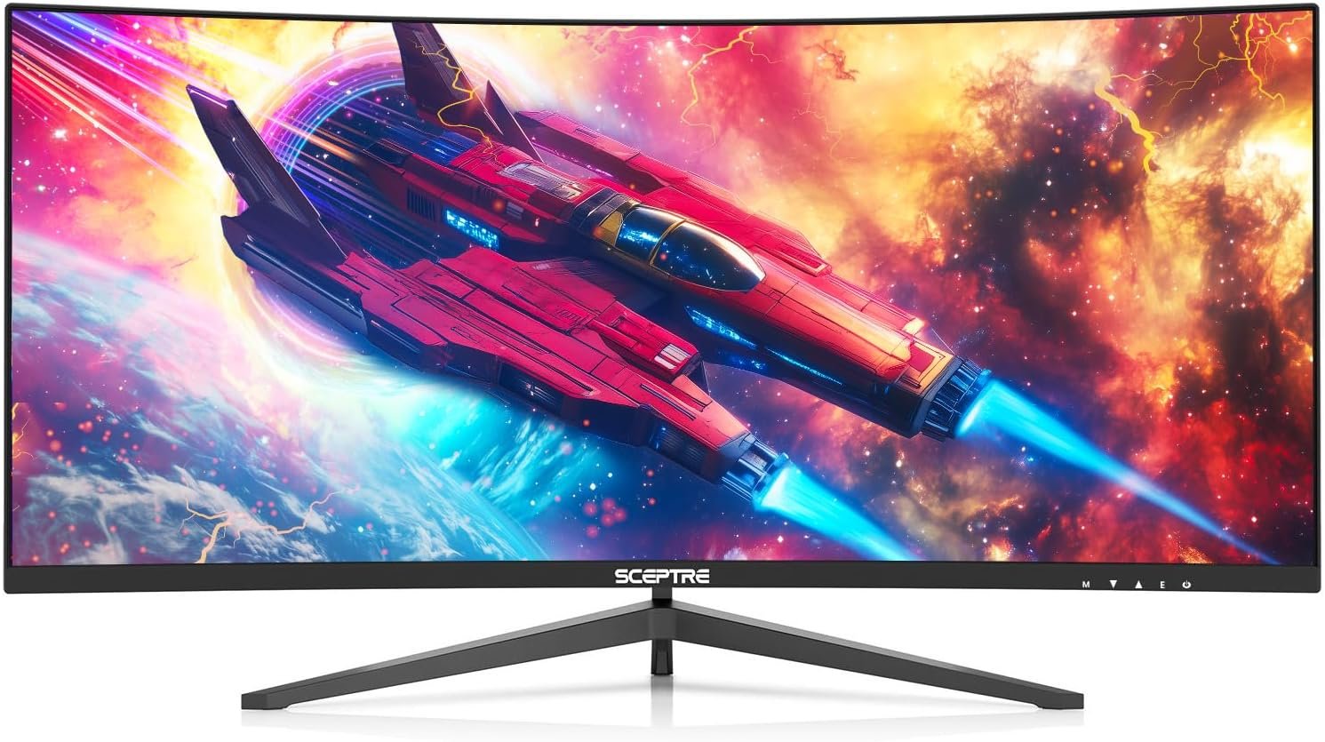 New! Sceptre Curved 30-inch Gaming Monitor 200+Hz FreeSync Build-in Speakers 2560 x 1080p HDMI x2 DP x2 Machine Black 2026 (C305B-200UN Series)