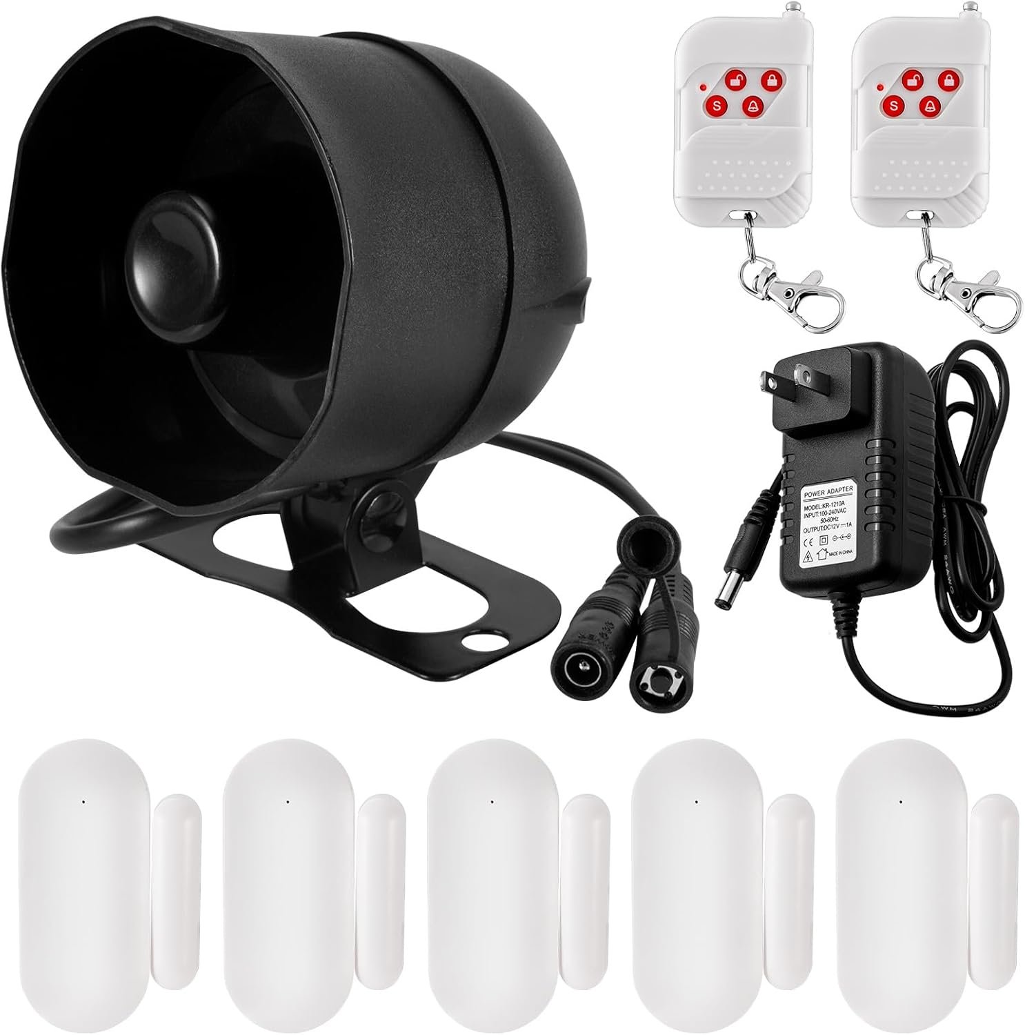 KERUI WiFi Home Security Alarm System 8-Piece kit Door Alarm System DIY Siren Door/Window Sensors Remotes Burglar Alarm for House Apartment Office,Compatible with Alexa Google Home