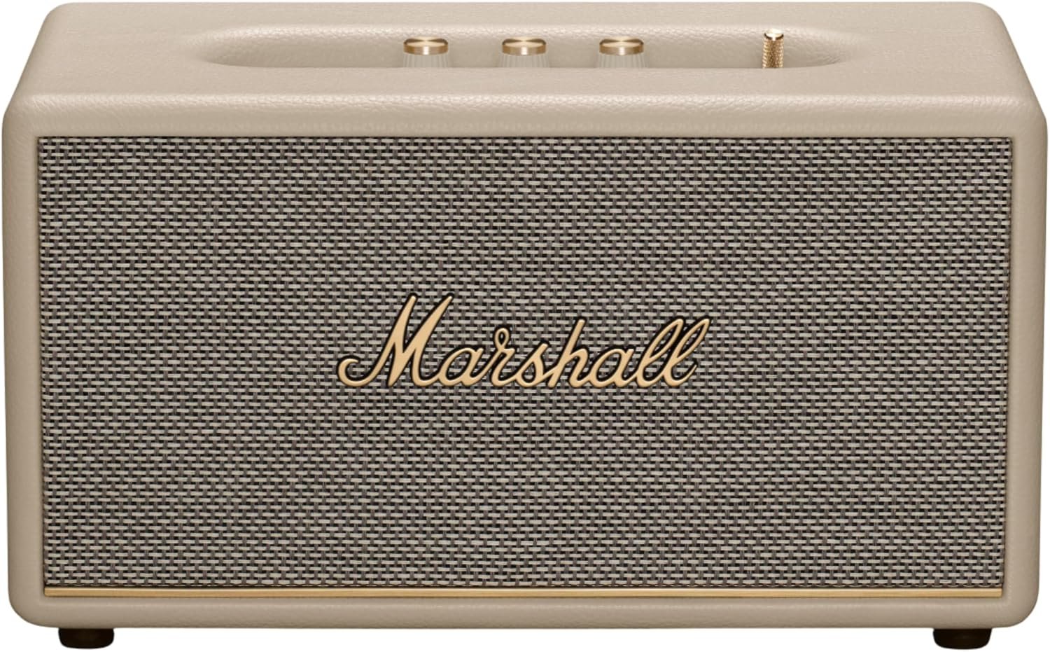 Marshall Stanmore III Bluetooth Home Speaker – Loud Stereo Sound with Bass and Treble Controls | Plug-in Powered | Record Player Compatible | RCA and 3.5 mm Aux Inputs – Cream