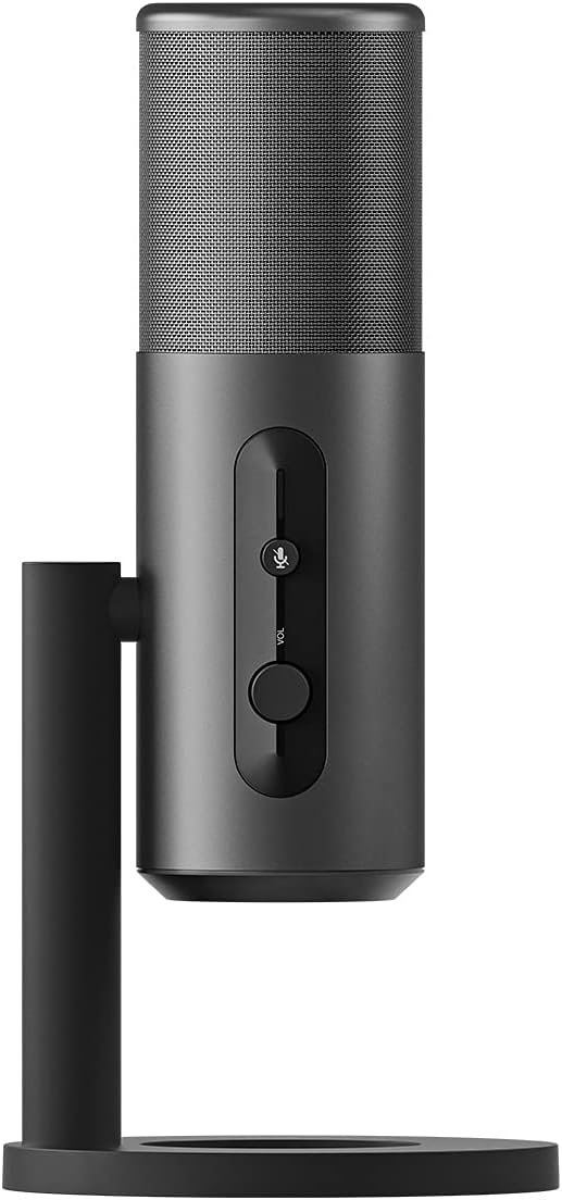 EPOS Gaming B20 Streaming Microphone – 2.9m Cable USB-C Computer Microphone for Gaming – PC & Laptop Connection with Audio Controls – Compatible with PC, Mac, and PS4/5 – Desk Stand Included, Gray