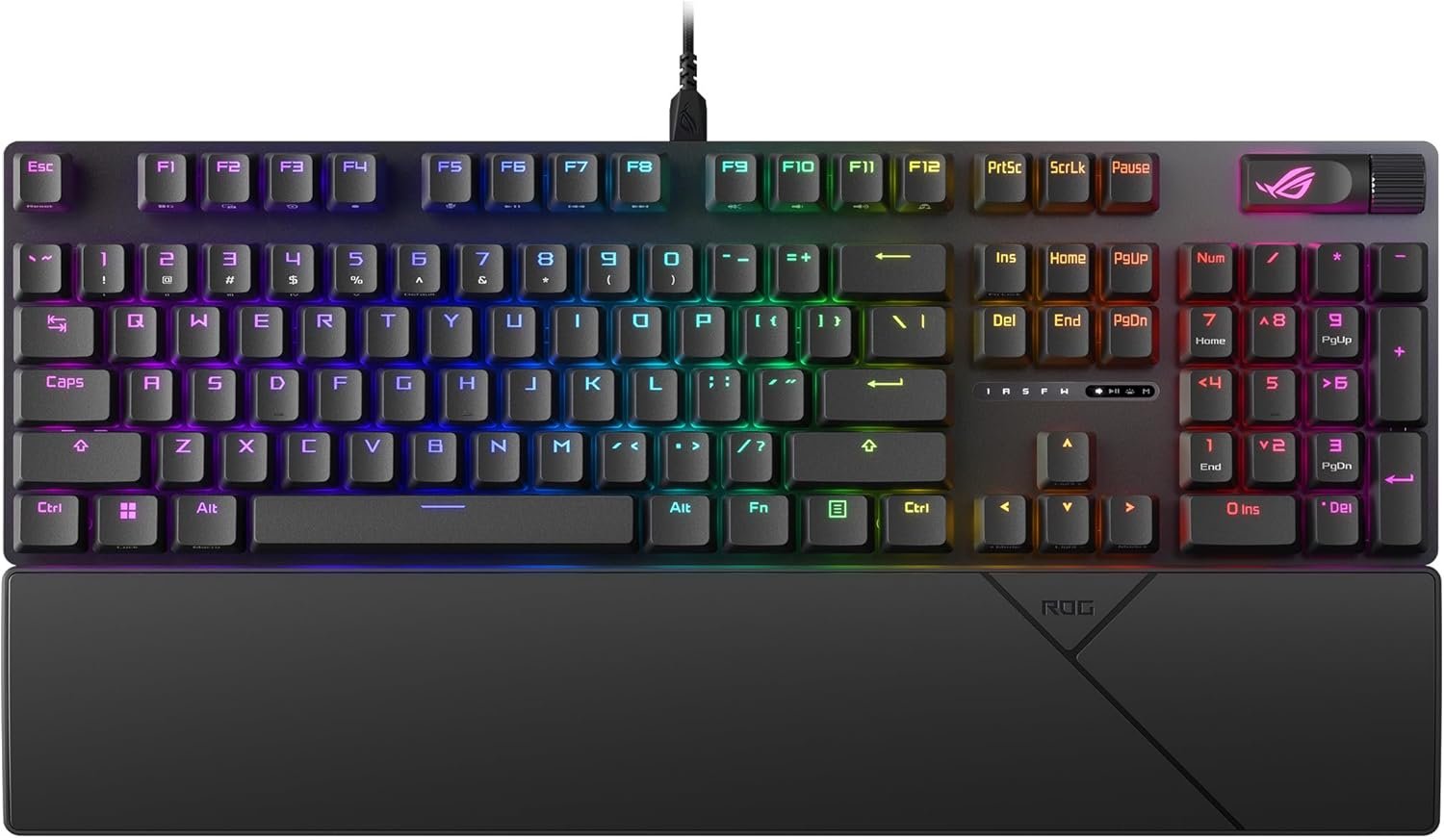 ASUS ROG Strix Scope II X Wired USB Mechanical Gaming Keyboard – 100% Full-Size, Hot Swappable Pre-lubed ROG NX Snow V2 Linear Switches, PBT Keycaps, RGB, PC/Mac Support – Black