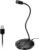 JOUNIVO USB Microphone, 360 Degree Adjustable Gooseneck Design, Mute Button & LED Indicator, Noise-Canceling Technology, Plug & Play, Compatible with Windows & MacOS
