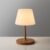 Outdoor Battery Operated Table Lamp Waterproof, 4000mAh Cordless Table Lamp Rechargeable, Touch Dimmable Desk Lamp, LED Night Light for Patio Camping Restaurant Home (Wood Grain, 9.6in)