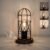 Touch Control Table Lamp, Industrial Bedside Lamp with 3 Way Dimmable, Small Nightstand Vintage Metal Cage Desk Lamps, Steampunk Table Lamps for Bedroom, Living Room, Kitchen (Bulb Included)
