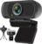 Full HD 1080P Webcam with Privacy Shutter and Tripod, Pro Streaming Web Camera with Microphone, Widescreen USB Computer Camera for Laptop Desktop Mac