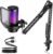 InnoGear Gaming USB Microphone, Noise Cancellation Condenser Mic with Mute, Gain, RGB Indicator, Boom Arm Stand for Streaming, Podcast, Twitch, YouTube, Discord, PC, Computer, PS4, PS5, Mac, Black