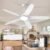 Amico Ceiling Fans with Lights, 60 inch Smart Ceiling Fan with Remote/APP/Alexa Control, Reversible DC Motor, 5 Blades, 6 Speeds, 3CCT, Dimmable, Noiseless, Wifi Ceiling Fan for Farmhouse, Bedroom