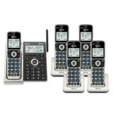 AT&T Cordless Phone 5 Handset with Bluetooth, Landline Phones for Home, Answering System, Smart Call Blocker, DECT 6.0 Extended Range, 2″ Backlit Screen, Lighted Keypad with Big Buttons, BL3107-5